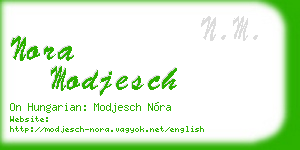 nora modjesch business card
